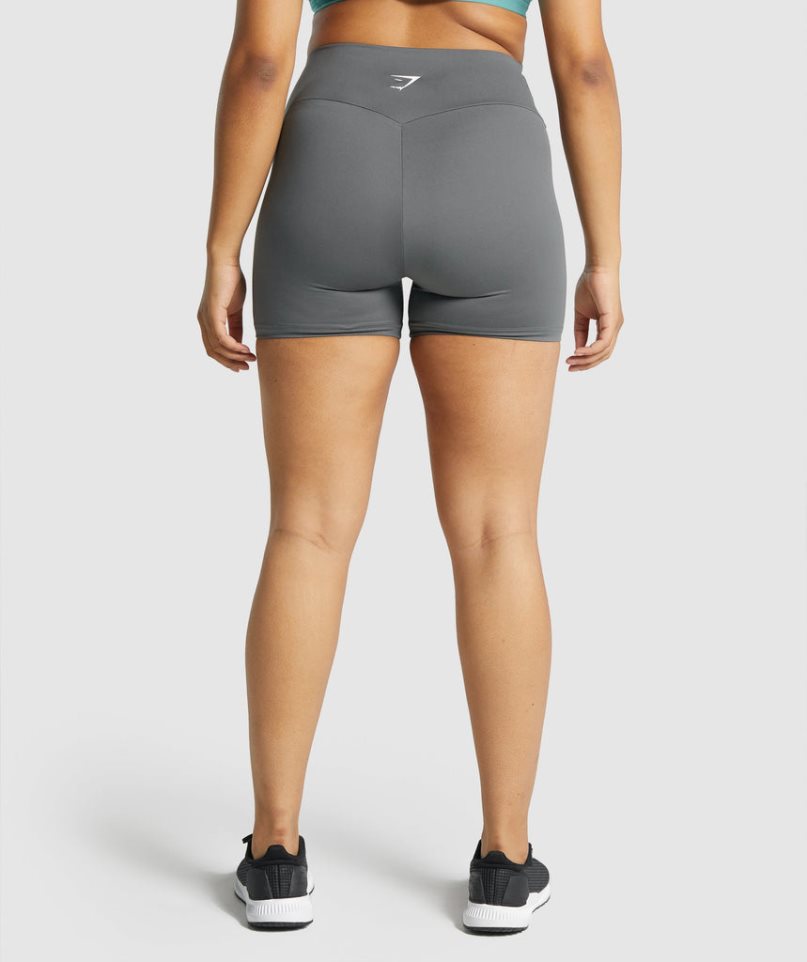 Szorty Gymshark Treningowe Damskie Szare | PL 498BXE